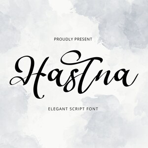 Modern Font, Script Font, Hastna Font, Handwritten Typeface, Elegant Design - Add Elegance with Script Font Hastna for Handwritten Designs