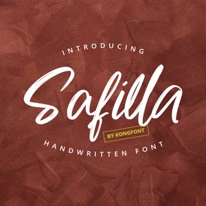 Modern Font, Safilla Font, Brush Font, Handwritten Typeface, Branding Font - Safilla Handwritten Brush Font Elegant for Creative Designs
