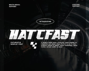 Modern Fonts, Display Font, Bold Typeface, Graphic Design - Stand Out with Display Font Hatcfast for Bold and Eye-Catching Designs