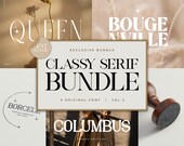 Elegant Serif Font Bundle – Queen, Columbus, Bougenville