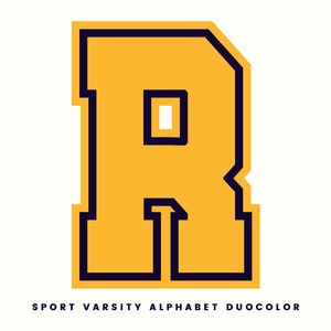 Modern Varsity Font SVG, Sports Vector Font (digital Download) - Etsy