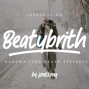 Moderne Schrift Logo Schrift, feminine Schrift, kursive Schrift - Elegante handgeschriebene Schreibschrift Beatybrith für Branding & Logos