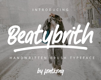 Beatybrith Script Font, moderne handgeschriebene Schreibschrift