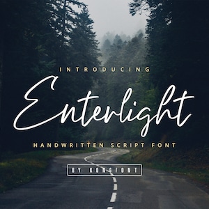 Modern Font, Script Font, Stylish Handwritten - Enterlight Handwritten Script Font - Versatile Typeface for Creative Designs