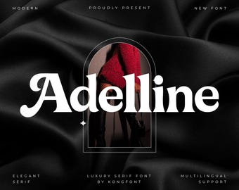 Fuente Adelline Serif: Tipografía elegante para marcas y logotipos