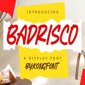 Modern Font, Graphic design font, Bold lettering Project Fonts - Badrisco Display Font Bold & Modern Typeface