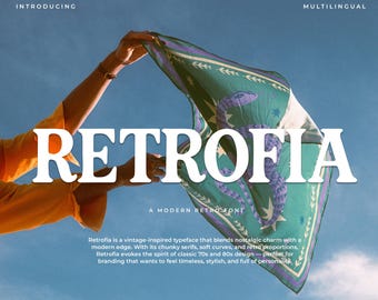 Retrofia Vintage Serif Font, Modern Logo & Packaging Font