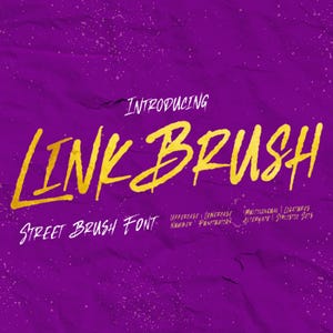 Modern Font, Artistic Font, Typography Design, Branding Typeface - Bold Brush Font Linkbrush for Posters & Creative Designs