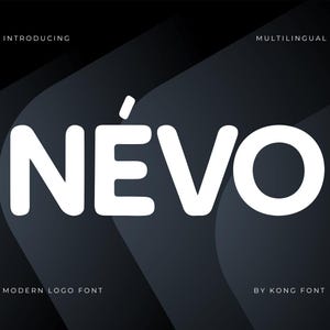 Modern Font, Tech Style Font, Display Typeface – Bold Futuristic Display Font Nevo for Modern Branding & Posters