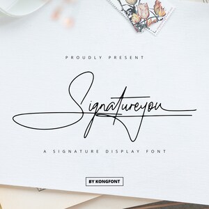 Modern Font, Signature Font, Script Font, Elegant Font, Font Design - Signatureyou Chic Modern Signature Handwriting Font