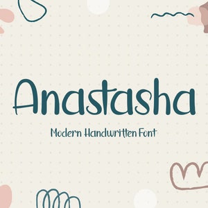 Modern Font, Script Typeface, Professional Font, Design Font - Chic Modern Script Font Handwritten Anastasha for Logos and Stylish Designs