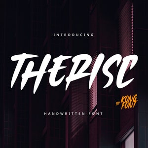 Modern Font, Script Font, Digital Font, Bold Brush Font - Therisc Handwritten Font - Elegant and Versatile Script for Creative Designs