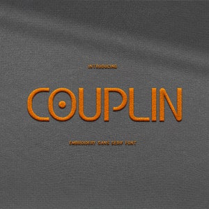 Embroidery Font, Sans Serif Font, Modern Embroidery, Contemporary Font - Couplin Embroidery Sans Serif Modern Typeface for Embroidery Design