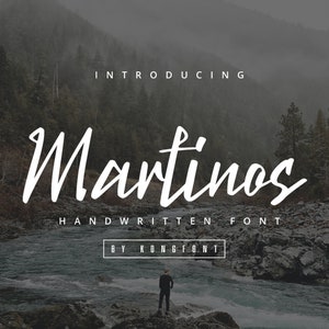 Modern Font, Elegant Font, Script Font, Typeface - Martinos Script Font Modern Handwritten Typeface for Elegant and Stylish Designs