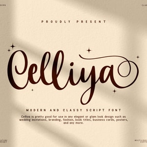 Modern Script Font, Elegant Typeface, Script Typeface - Elegant Script Mastery with Celliya Modern and Classy Script Font for Stylish Design