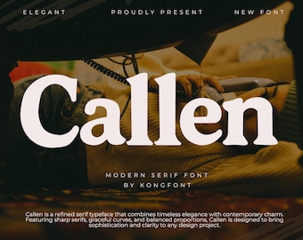 Fuente Callen Serif: Tipografía moderna y de lujo para branding y packaging