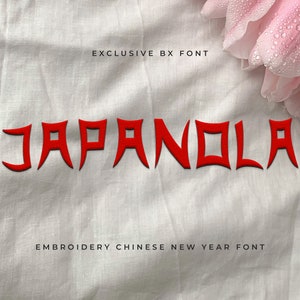 Modern Embroidery Font, Best Embroidery Font, Modern Font, Commercial Fonts, Script Font, Cursive Font - Japanola Embroidery Font