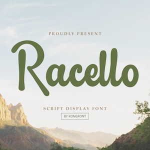 Modern Font, Script Font, Display Typeface, Racello Font, Font - Racello Script Display Versatile Typeface for Creative Projects