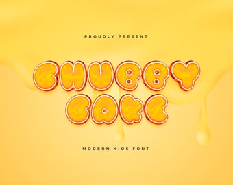 Cubby Cake Kids Font, Modern Playful Design (TTF, OTF, WOFF) - Etsy
