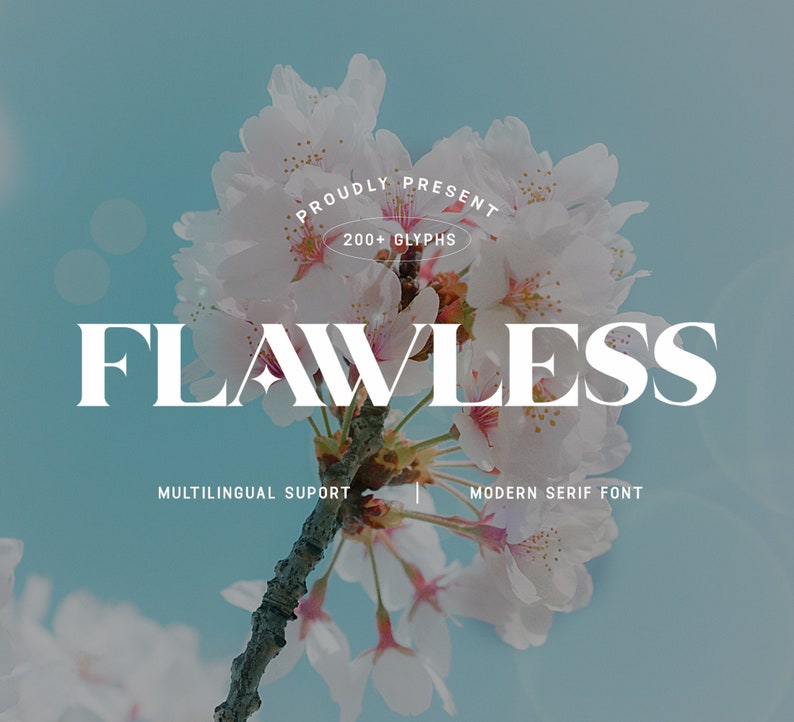 Flow Less Fount Flawless Modern Serif Font, Sophisticated Typography (TTF, OTF, WOFF ...
