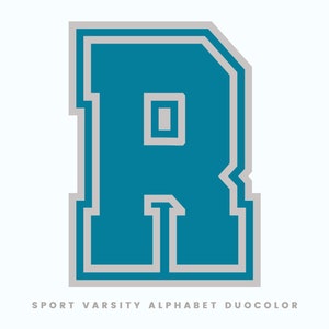Modern Tropical Blue Varsity Font, SVG Vector (digital Download) - Etsy