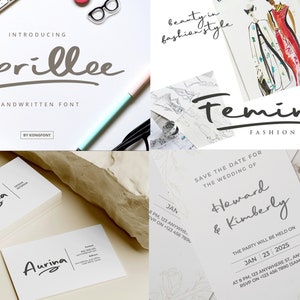 Modern Cursive Font Bundle, Cursive Font, Calligraphy Font, Script Font ...