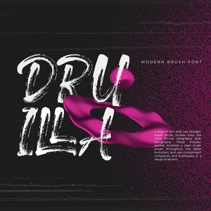 Modern Font, Brush Font, Druilla Font, Handwritten Typeface, Artistic Font - Express Your Style with Modern Brush Font Druilla