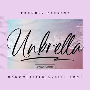 Modern Font, Script Font, Font Style, Unique Font, Font - Unbrella Handwritten Script Font - Versatile Typeface for Creative Projects