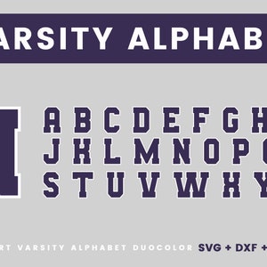 Fuente Varsity moderna SVG, Fuente de letra Varsity, Fuente SVG, Fuente vectorial, Fuente Canva, Fuentes modernas, Fuentes Varsity - Fuente Varsity blanca púrpura
