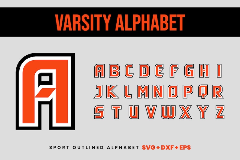 Modern Varsity Font SVG, Font, Modern Fonts, Varsity Jacket, Sports ...