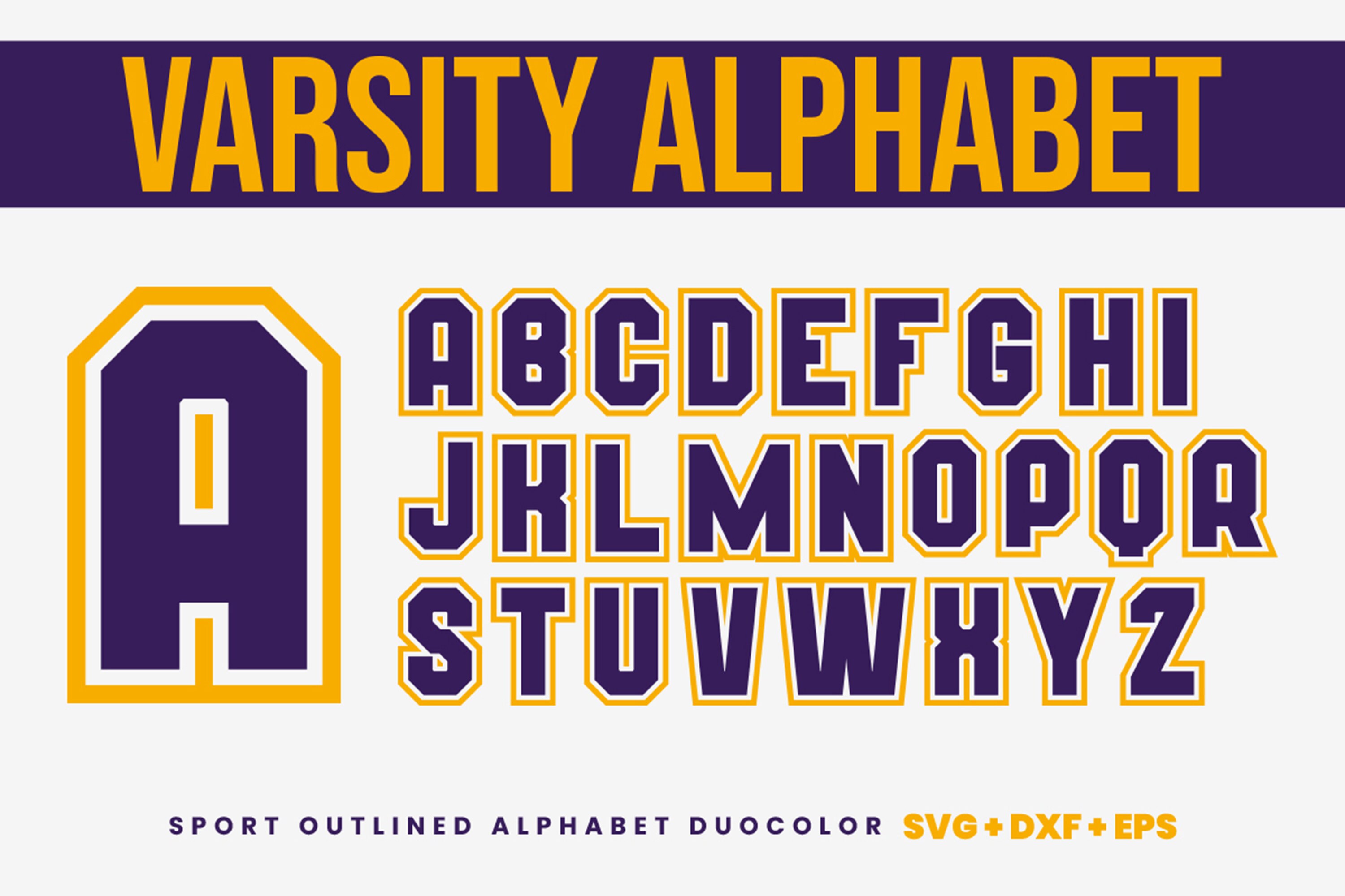 Modern Varsity Font SVG, Modern Art Font, Sports Font, Varsity Letters