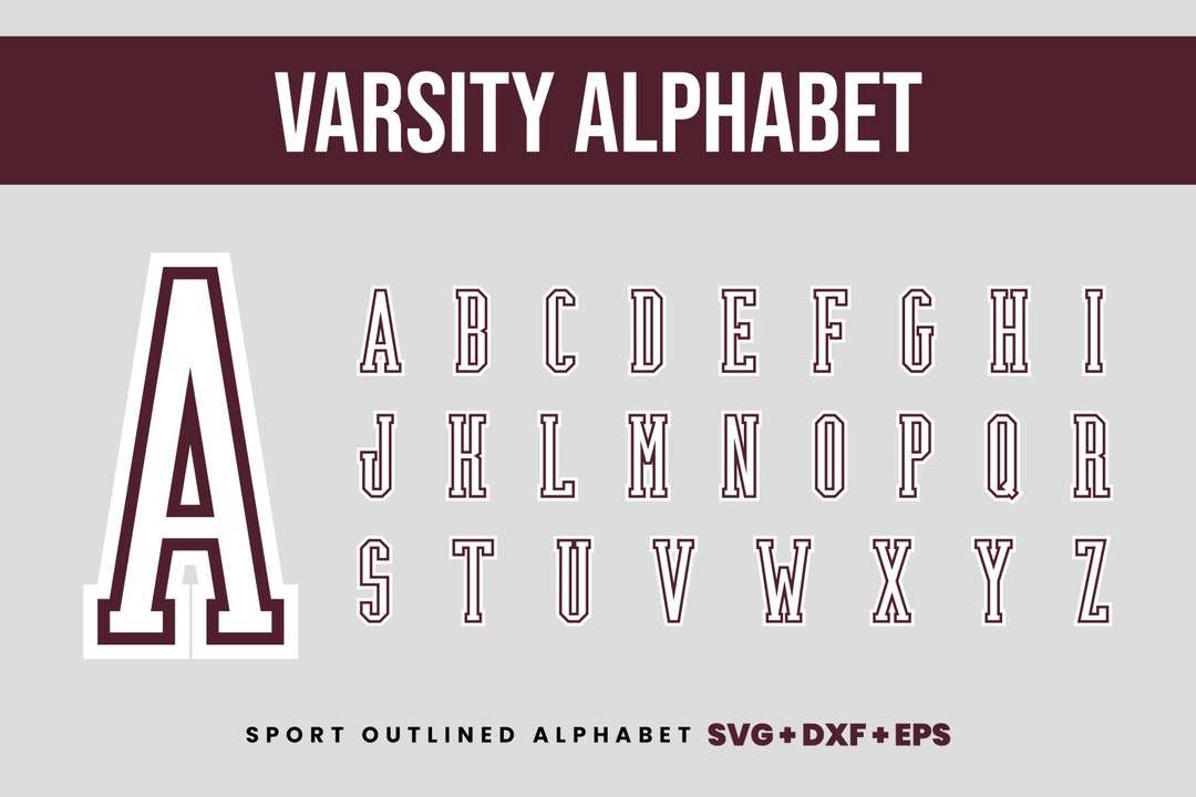 Varsity Softball Lettering Modern Varsity Font SVG, Modern Fonts, Softball Font, Varsity Font 3D ...