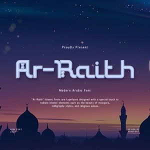 Modern Font, Display Font, Stylish Font, Modern Design - Ar-Raith Display Font Elegant and Distinctive Typeface for Unique Projects