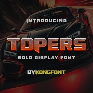 Modern Font, Font Design, Display Font, Branding Fonts, Commercial Fonts, Font - Topers Bold Display Font for Eye-Catching Designs