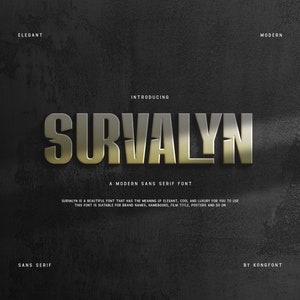 Modern Font, Survalyn Font, Sans Serif Font, Design Font, Artistic Font - Sleek and Minimalist Typeface with Survalyn Modern Sans Serif Font