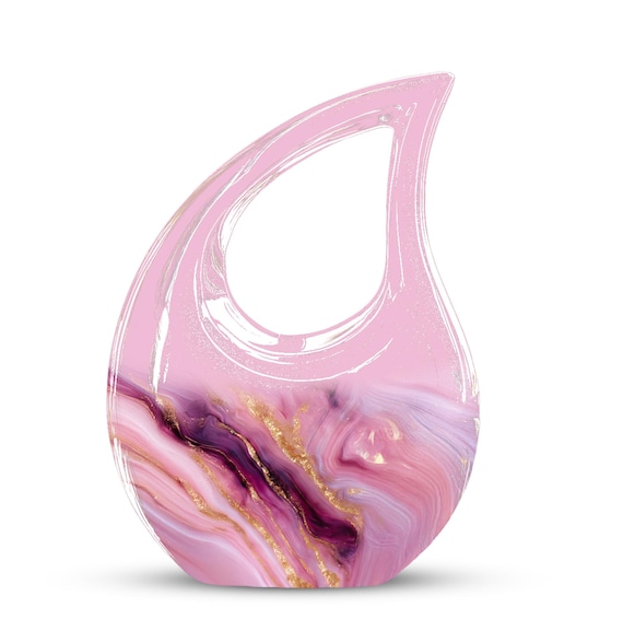 Personalized Pink Cremation Urn for Ashes - Funeral Urn for Human Ashes - Sympathy Gift - Custom Urn - Urn for Human Remains - Adult Urn