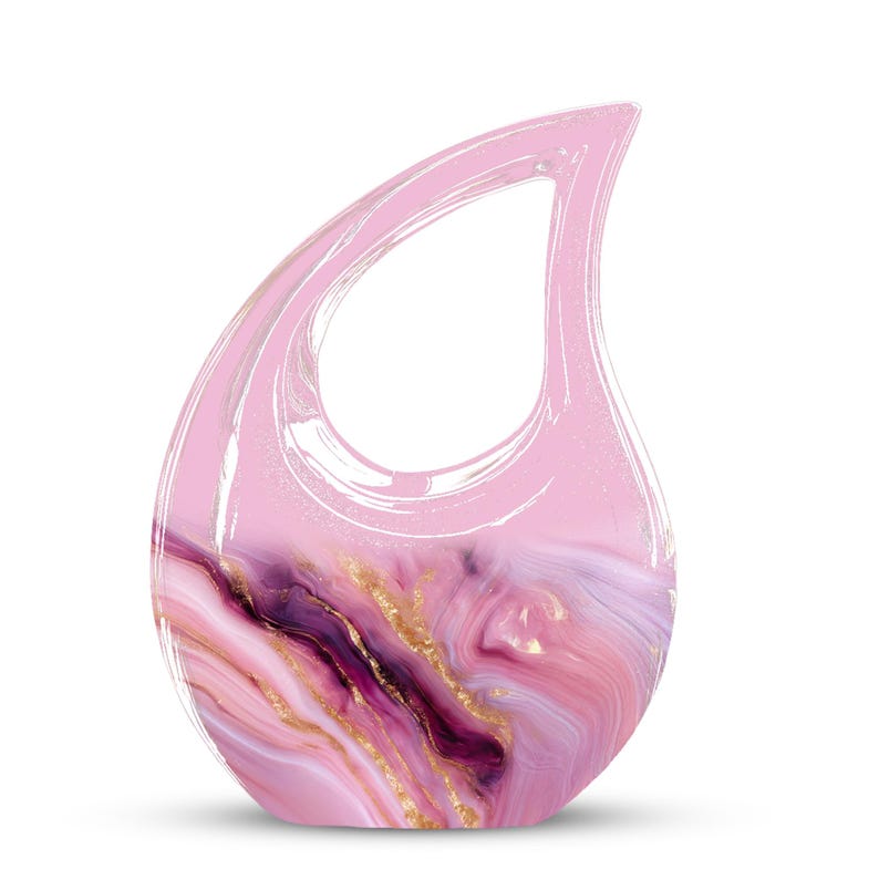 Pink Cremation Urn for Ashes – Adult Memorial Urn with Elegant Marble Design
Purple Funeral Urn for Human Ashes – Decorative Pink and Silver Keepsake
Large Cremation Urn for Adults – Elegant Pink and Purple Ashes Holder