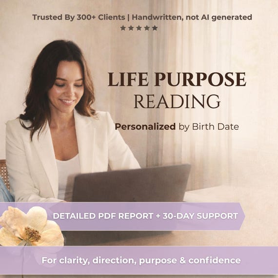 Personalized Life Purpose Reading by Birth Date, In-Depth Numerology Blueprint, Soul Mission PDF Report, Destiny & Career Path Insight