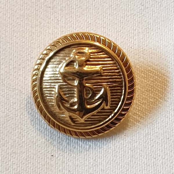 Knopf Gold Wappen Anker Button Gold Coat Of Arms Anchor