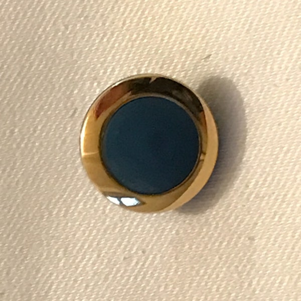 Knopf Blau Gold Metal Button Blue Gold Metal
