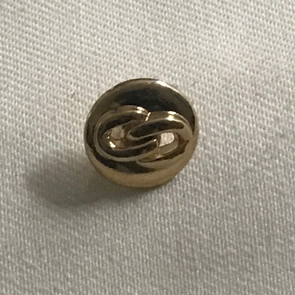 Knopf Gold Metall Kordel Look Button Gold Metal Cord Look