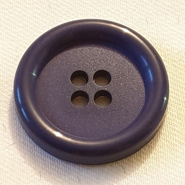 Knopf Blau Plastik Button Blue Plastic