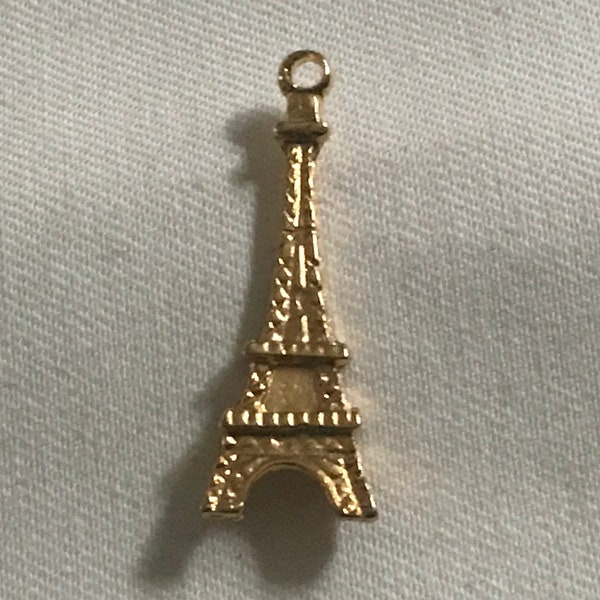 Gold Reißverschluss Anhänger Metall Eifelturm Gold Zipper Charm Metal Eiffel Tower