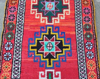 Vintage Red Persian Hallway Runner: Handknotted Wool Carpet (2'8" x 12'6")