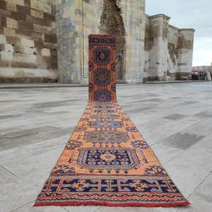 Handgeknüpfter türkischer Teppichläufer: Heriz Treppenteppich (70x60cm)