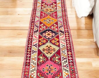 Antique Herki Runner Rug: Kurdish Tribal Hallway Carpet