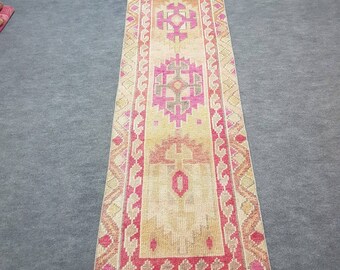 Tapete turco de lã tecido à mão: Tapete comprido para corredor (3,84 m x 0,76 m)