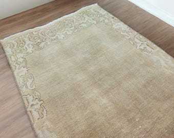 Tapete corredor vintage persa de lã: tapete extra longo para corredor, decoração geométrica neutra (2x18)