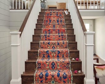 Vintage Turkish Wool Runner Rug: Hand-Knotted Tribal Hallway Carpet 16 Ft