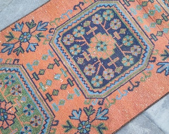 20 ft Handwoven Wool Runner Rug: 1970s Persian Style Hallway Carpet (2'3" x 20'1")